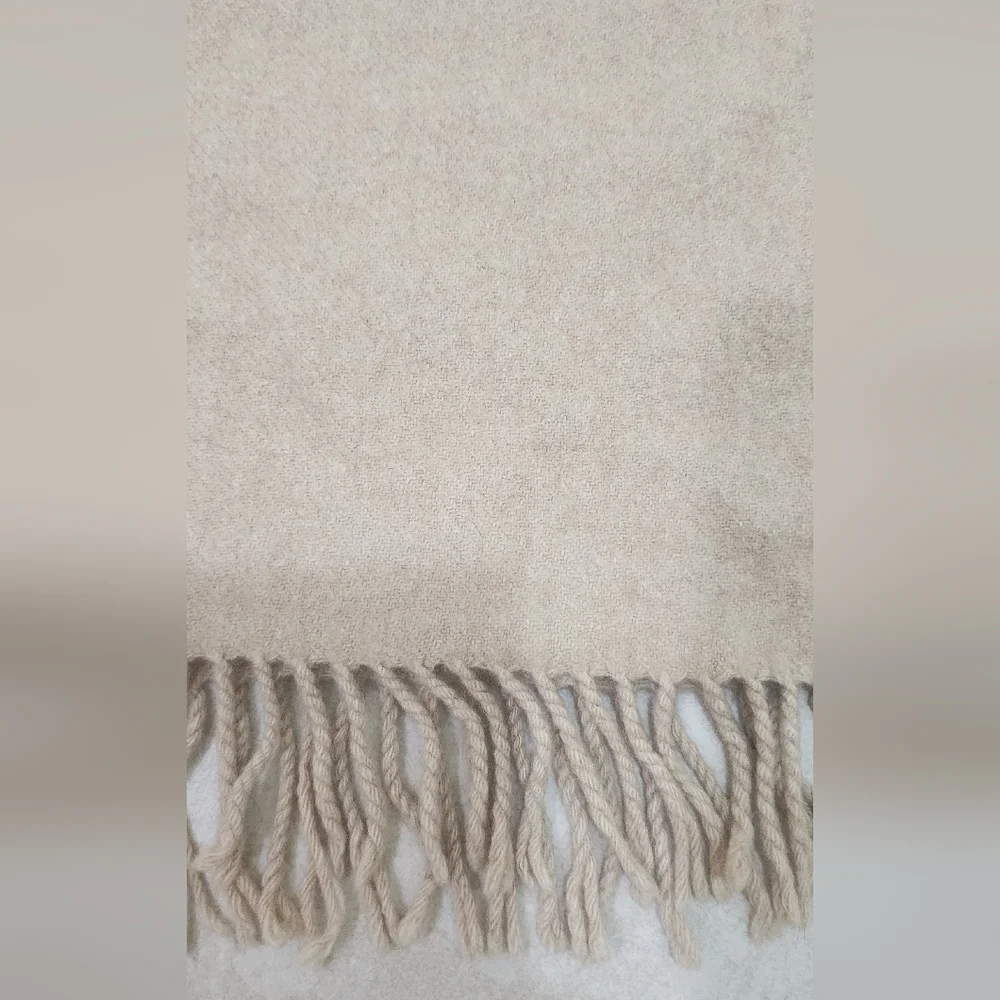 Balenciaga‎ Paris Cashmere Scarf in Beige